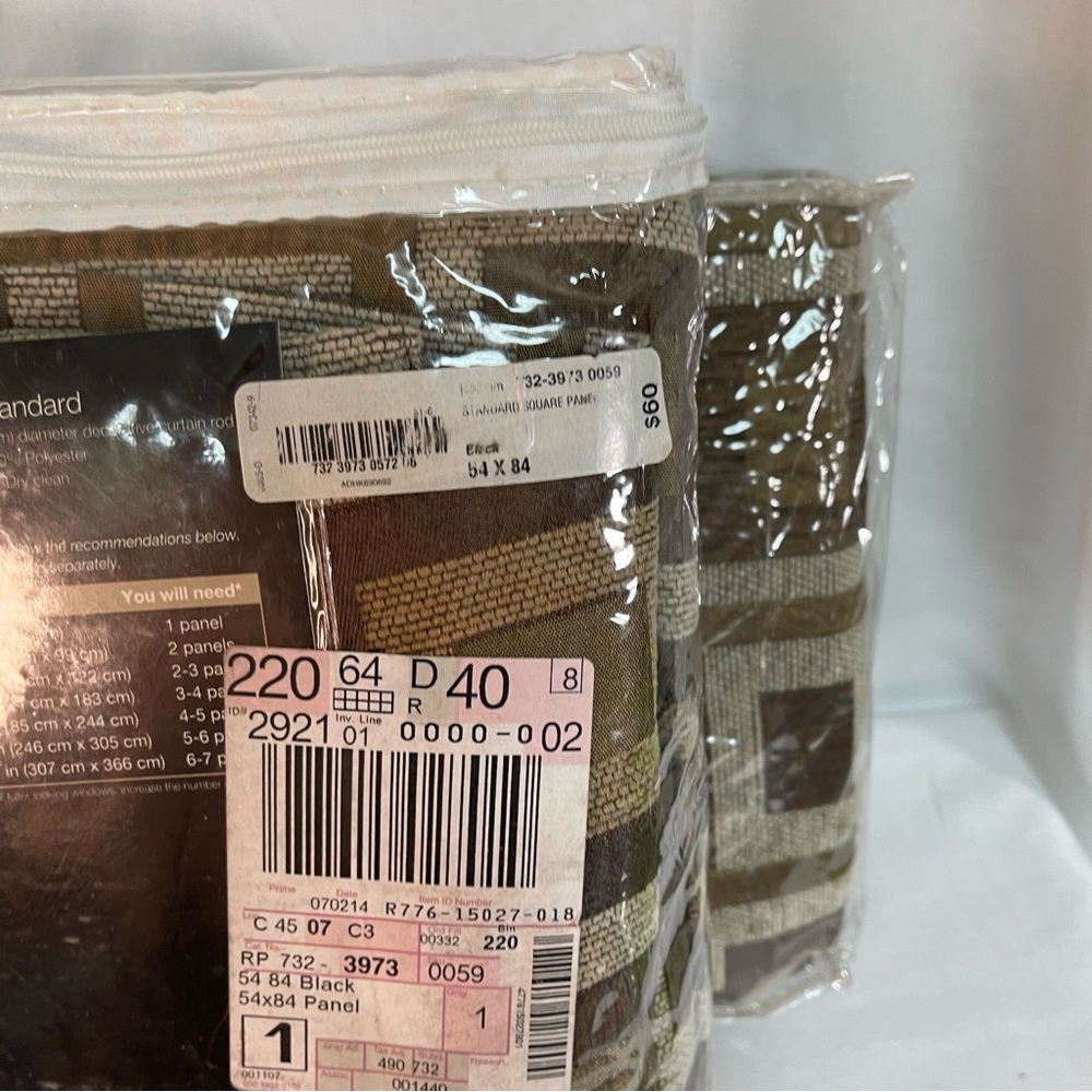 JCP Studio 2 Grommet Curtain Panels 54”X84” Midcentury Modern Black and Bronze - Picture 13 of 13